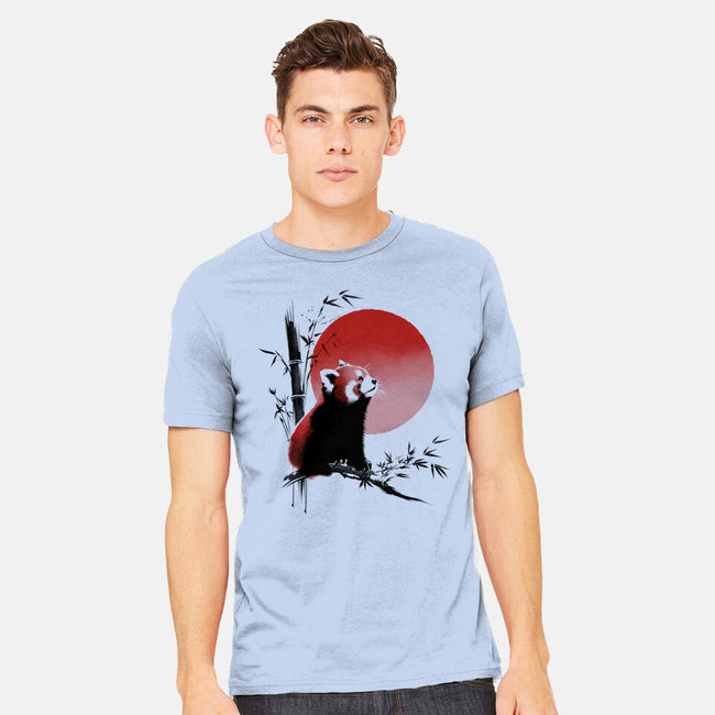 Ink Red Panda-Mens-Heavyweight-Tee-ddjvigo