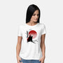 Ink Red Panda-Womens-Basic-Tee-ddjvigo