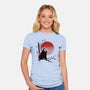 Ink Red Panda-Womens-Fitted-Tee-ddjvigo