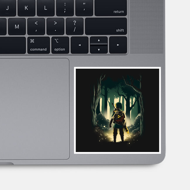Hero In The Forest-None-Glossy-Sticker-ddjvigo