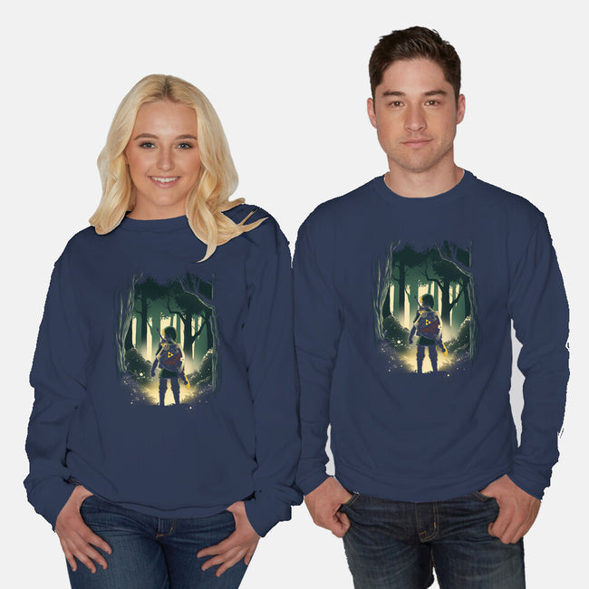 Hero In The Forest-Unisex-Crew Neck-Sweatshirt-ddjvigo