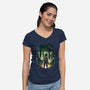 Hero In The Forest-Womens-V-Neck-Tee-ddjvigo