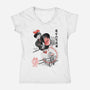 Delivery Service Sumi-e-Womens-V-Neck-Tee-DrMonekers