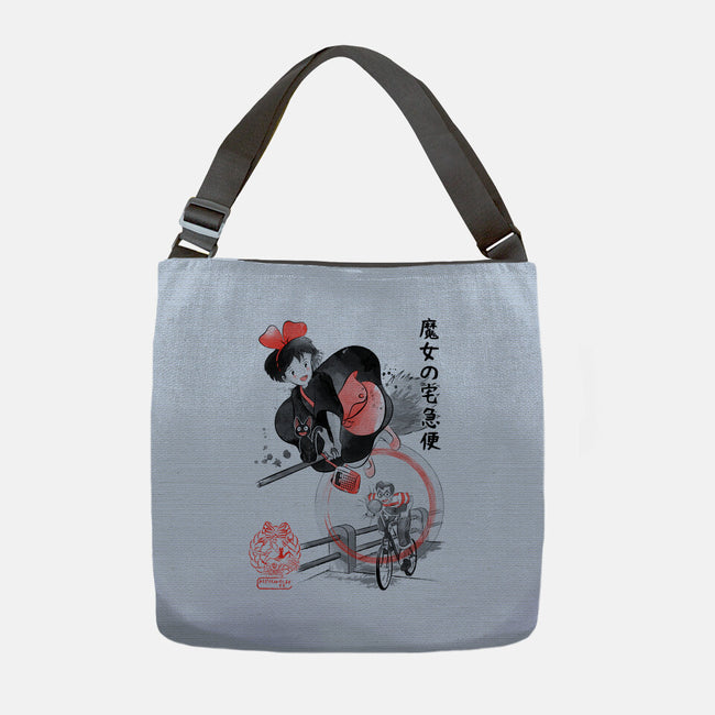 Delivery Service Sumi-e-None-Adjustable Tote-Bag-DrMonekers