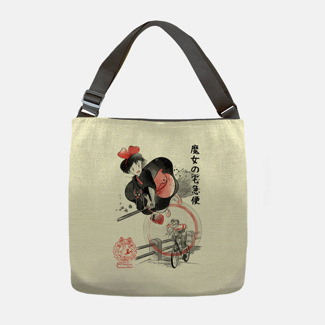 Delivery Service Sumi-e-None-Adjustable Tote-Bag-DrMonekers