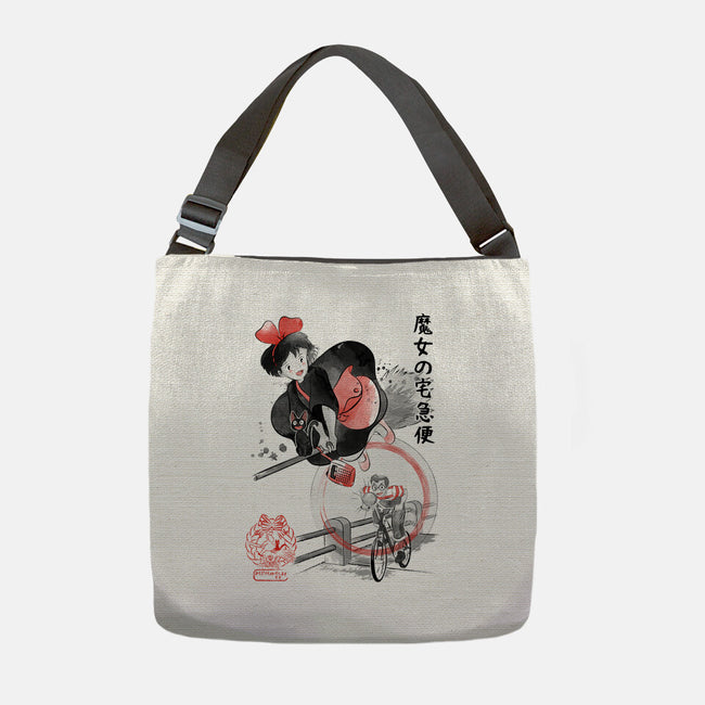 Delivery Service Sumi-e-None-Adjustable Tote-Bag-DrMonekers