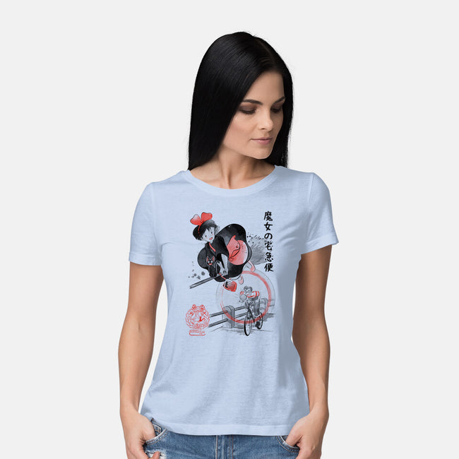 Delivery Service Sumi-e-Womens-Basic-Tee-DrMonekers