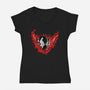 Hell Hero-Womens-V-Neck-Tee-nickzzarto