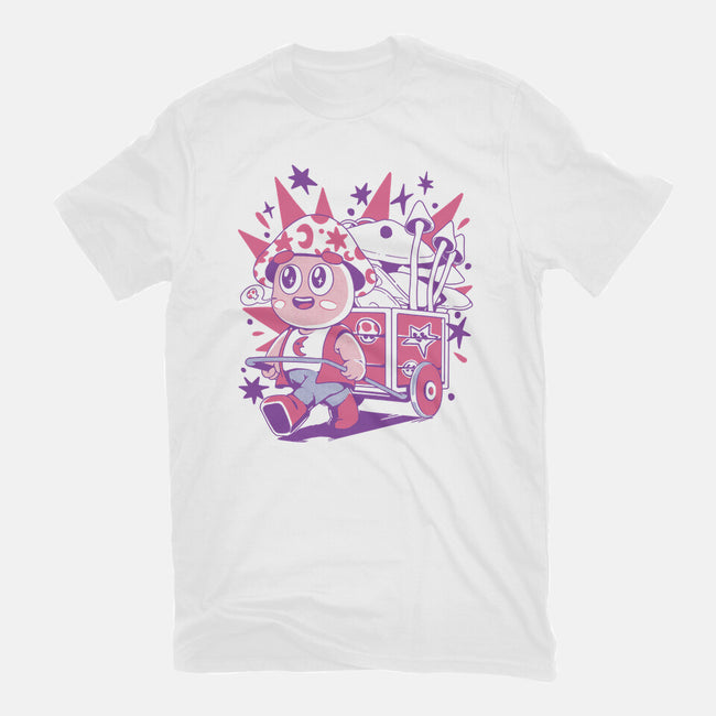 Mushroom Seller-Womens-Fitted-Tee-ilustrata