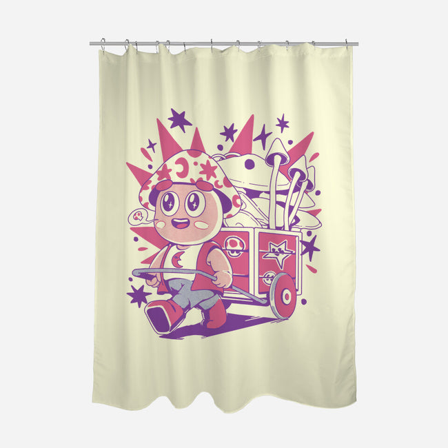 Mushroom Seller-None-Polyester-Shower Curtain-ilustrata