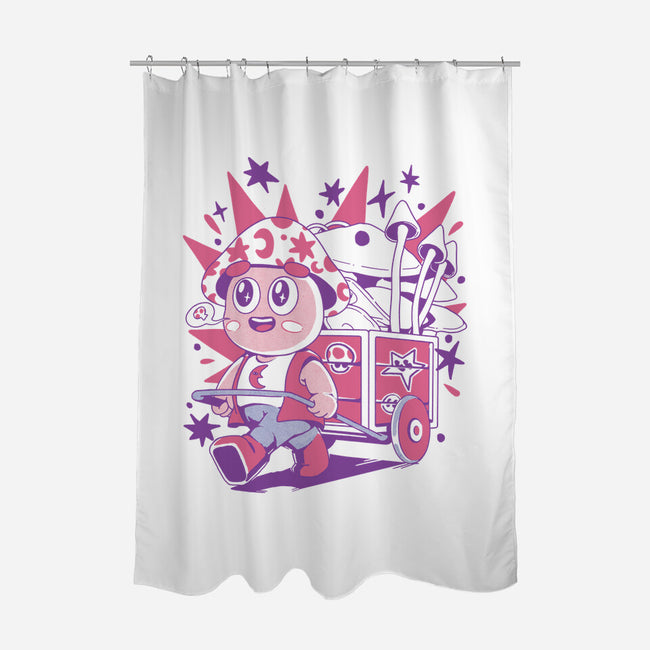 Mushroom Seller-None-Polyester-Shower Curtain-ilustrata