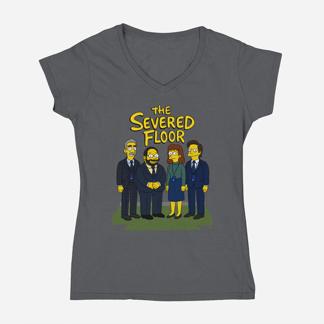 The Severed Floor-Womens-V-Neck-Tee-GedWorks