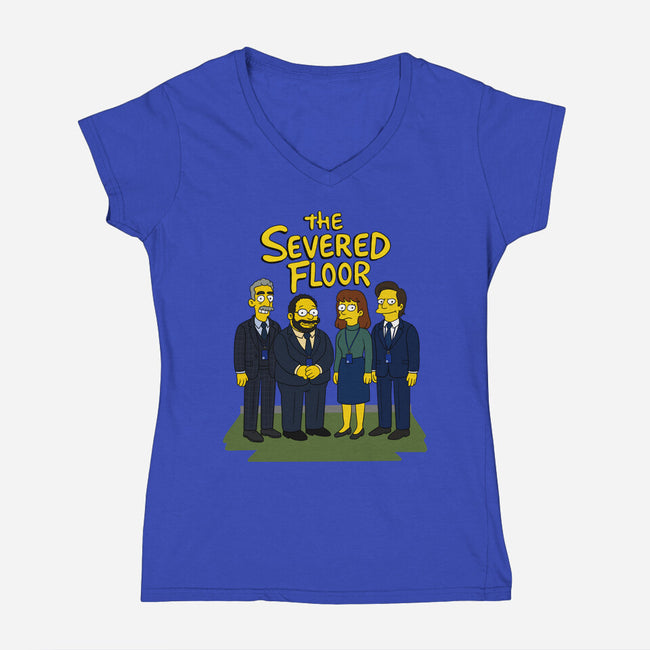 The Severed Floor-Womens-V-Neck-Tee-GedWorks