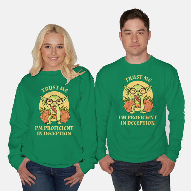 Proficient In Deception-Unisex-Crew Neck-Sweatshirt-FunkVampire