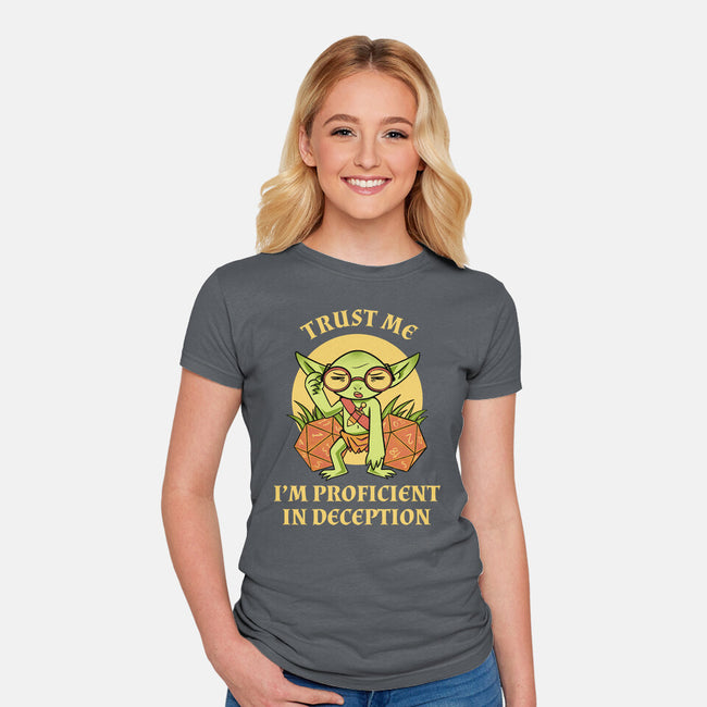 Proficient In Deception-Womens-Fitted-Tee-FunkVampire