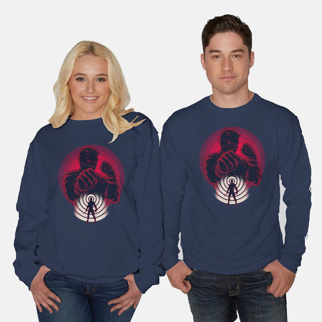 Man Without Fear-Unisex-Crew Neck-Sweatshirt-rmatix