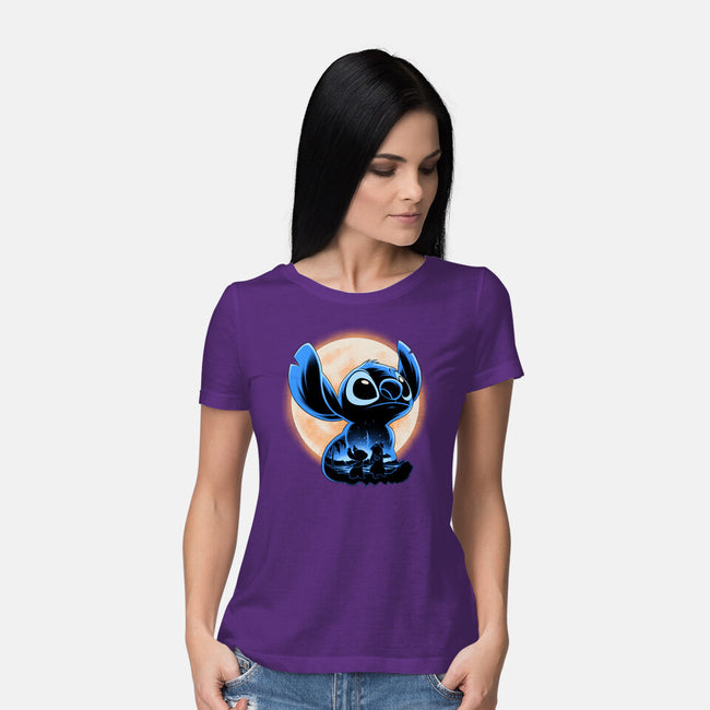 Little Alien Monster-Womens-Basic-Tee-rmatix