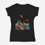 Game Cats-Womens-V-Neck-Tee-Vallina84