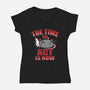 The Time To Act Is Now-Womens-V-Neck-Tee-Boggs Nicolas