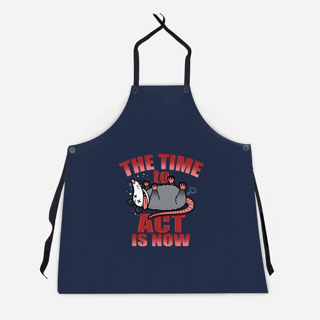 The Time To Act Is Now-Unisex-Kitchen-Apron-Boggs Nicolas