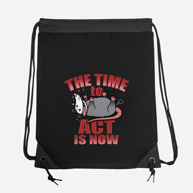 The Time To Act Is Now-None-Drawstring-Bag-Boggs Nicolas