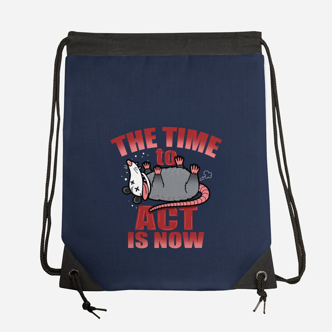 The Time To Act Is Now-None-Drawstring-Bag-Boggs Nicolas