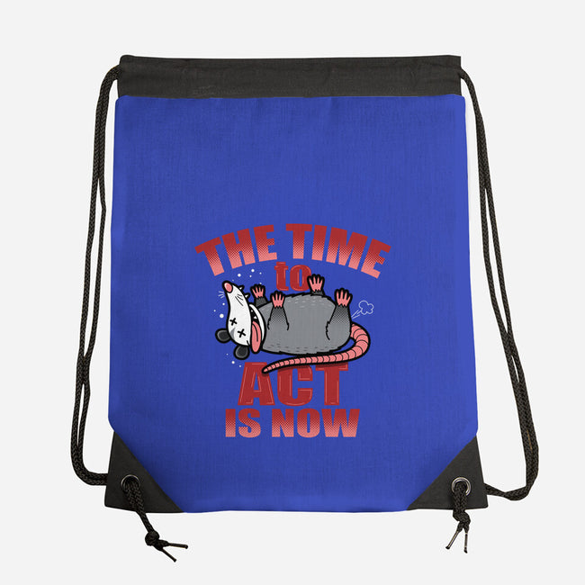 The Time To Act Is Now-None-Drawstring-Bag-Boggs Nicolas