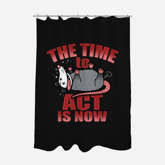 The Time To Act Is Now-None-Polyester-Shower Curtain-Boggs Nicolas