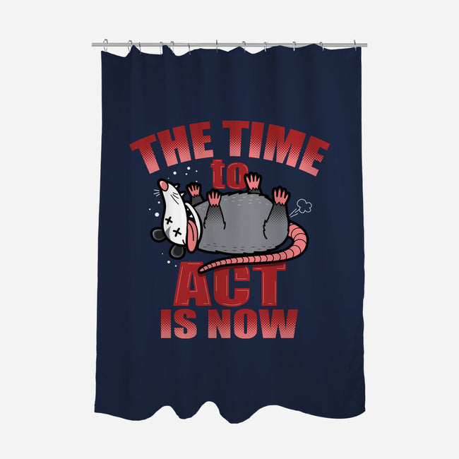 The Time To Act Is Now-None-Polyester-Shower Curtain-Boggs Nicolas
