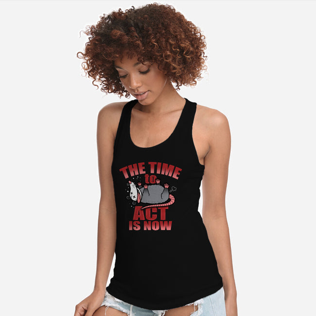 The Time To Act Is Now-Womens-Racerback-Tank-Boggs Nicolas