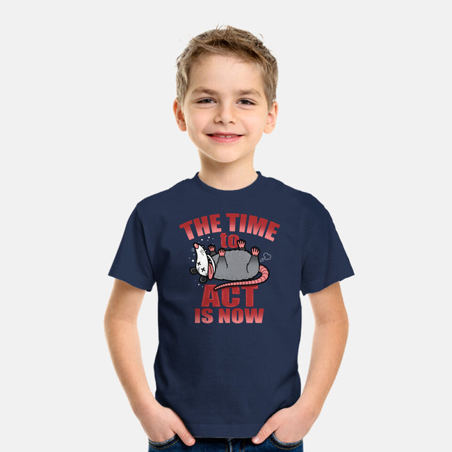 The Time To Act Is Now-Youth-Basic-Tee-Boggs Nicolas