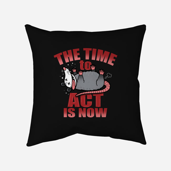 The Time To Act Is Now-None-Removable Cover w Insert-Throw Pillow-Boggs Nicolas