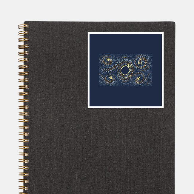 Starry Spaceships-None-Glossy-Sticker-erion_designs