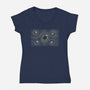 Starry Spaceships-Womens-V-Neck-Tee-erion_designs