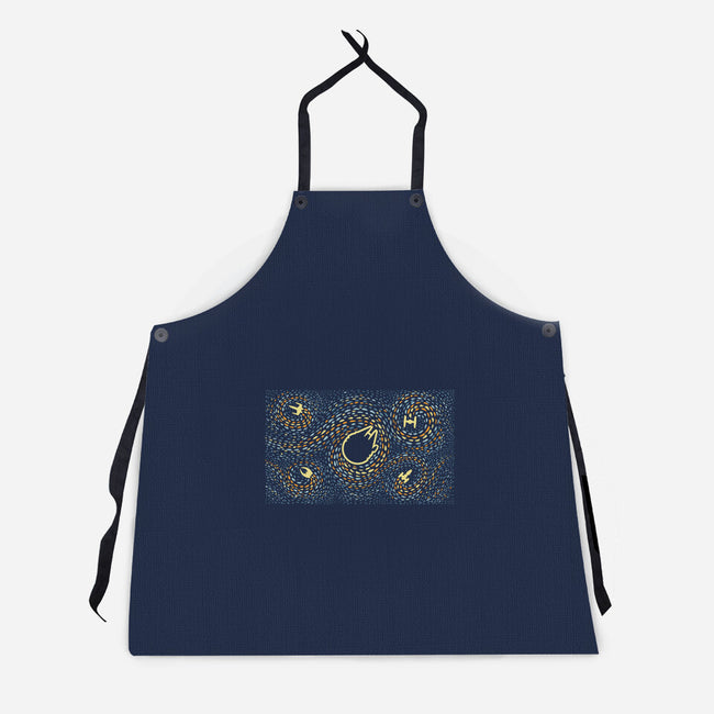 Starry Spaceships-Unisex-Kitchen-Apron-erion_designs