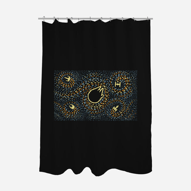 Starry Spaceships-None-Polyester-Shower Curtain-erion_designs