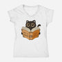 How To Socialize With People-Womens-V-Neck-Tee-erion_designs