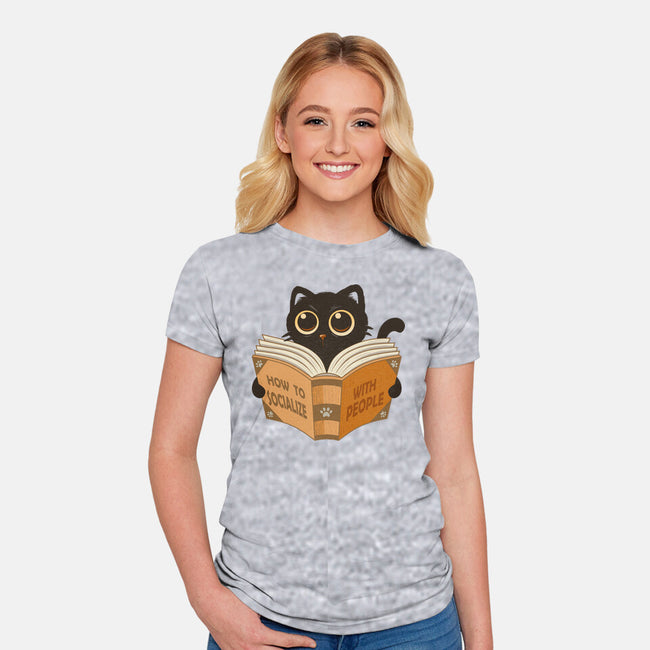 How To Socialize With People-Womens-Fitted-Tee-erion_designs