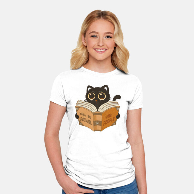 How To Socialize With People-Womens-Fitted-Tee-erion_designs