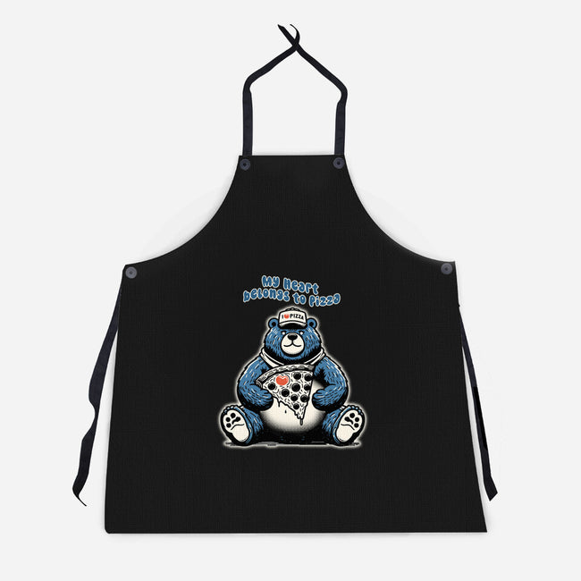 My Heart Belongs To Pizza-Unisex-Kitchen-Apron-palmstreet