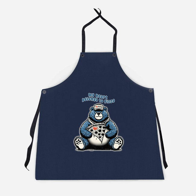 My Heart Belongs To Pizza-Unisex-Kitchen-Apron-palmstreet