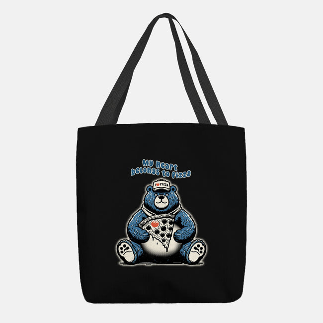 My Heart Belongs To Pizza-None-Basic Tote-Bag-palmstreet