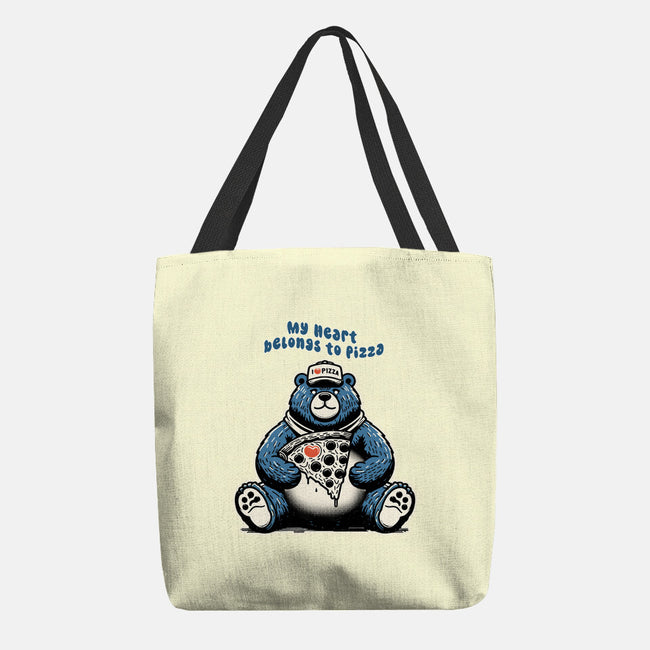 My Heart Belongs To Pizza-None-Basic Tote-Bag-palmstreet