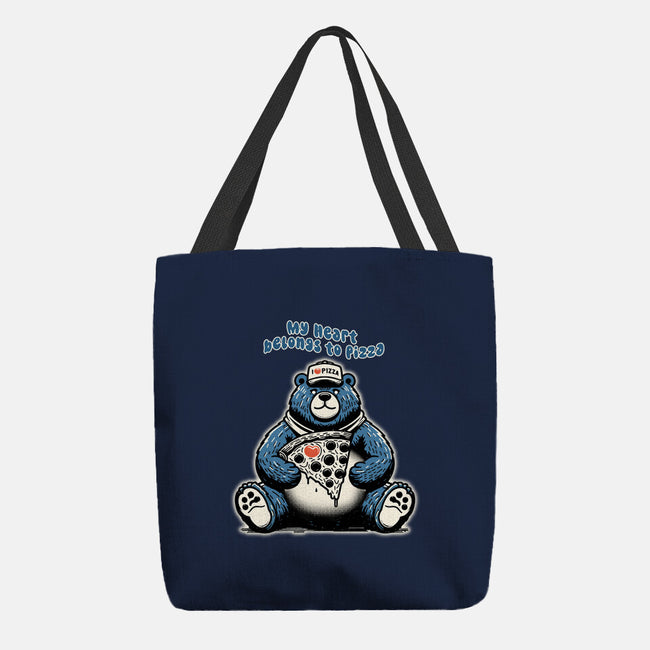 My Heart Belongs To Pizza-None-Basic Tote-Bag-palmstreet