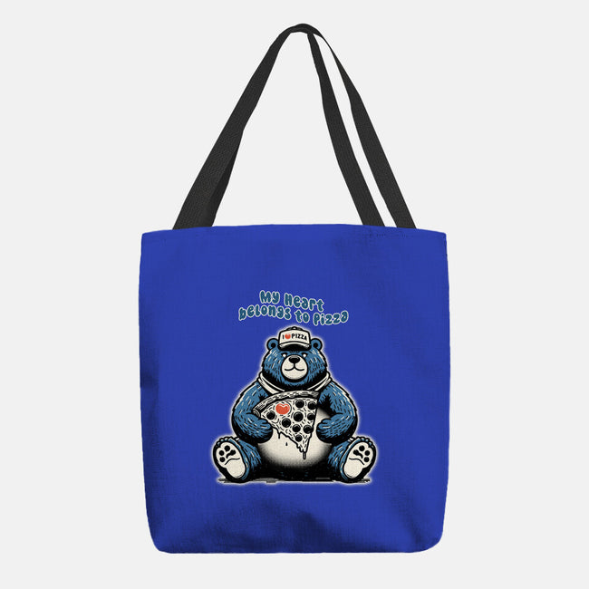 My Heart Belongs To Pizza-None-Basic Tote-Bag-palmstreet