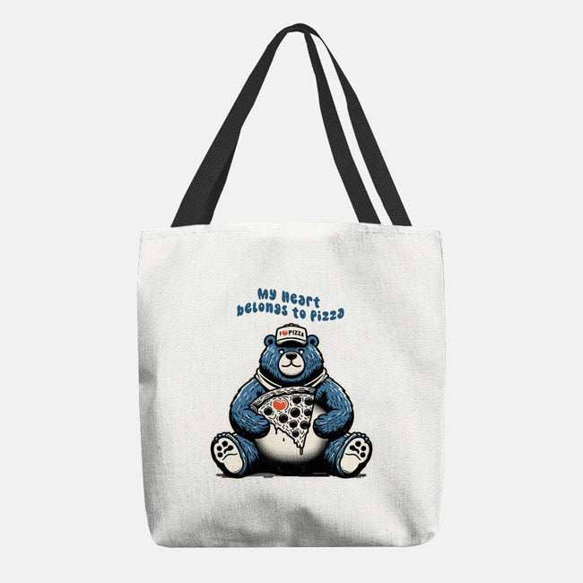 My Heart Belongs To Pizza-None-Basic Tote-Bag-palmstreet