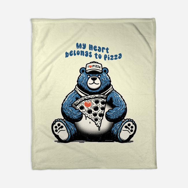 My Heart Belongs To Pizza-None-Fleece-Blanket-palmstreet