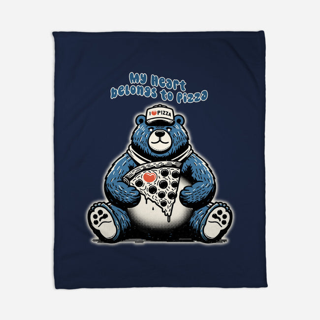 My Heart Belongs To Pizza-None-Fleece-Blanket-palmstreet