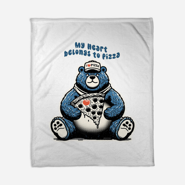 My Heart Belongs To Pizza-None-Fleece-Blanket-palmstreet