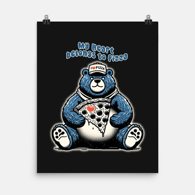 My Heart Belongs To Pizza-None-Matte-Poster-palmstreet
